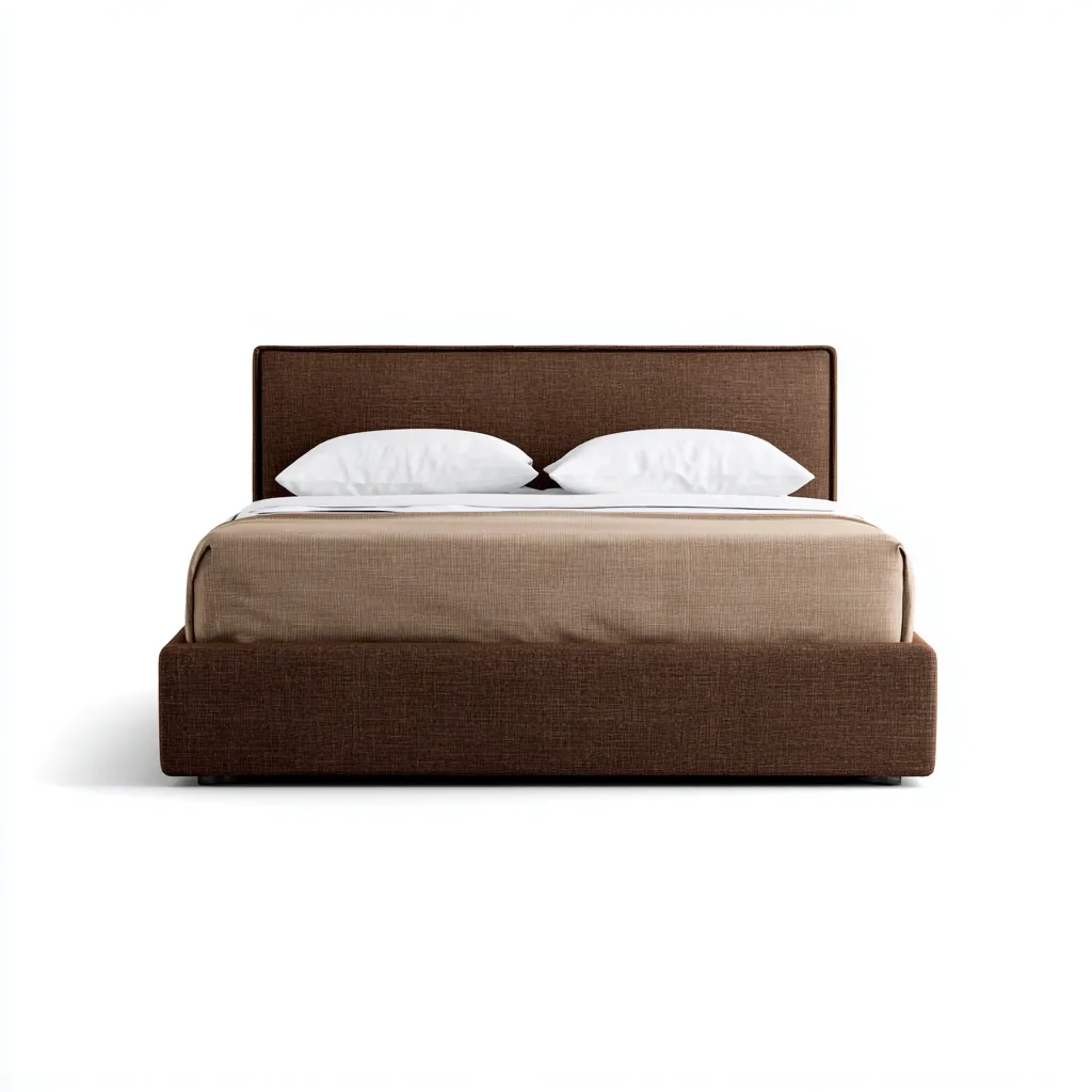 Letto matrimoniale in tessuto 200x180x113 cm - marrone - adatto alla camera da letto - design moderno-comfyota