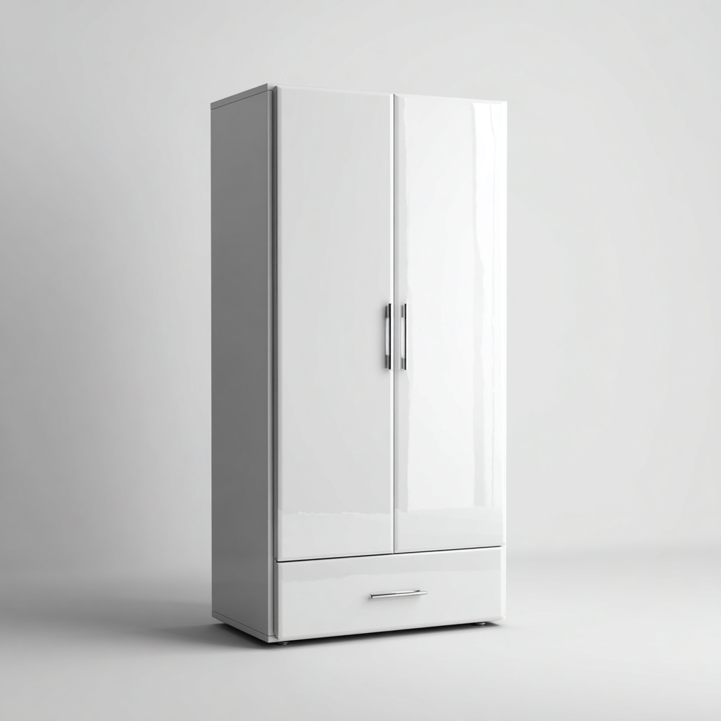 Armadio in pannelli 90x50x190 cm - bianco - adatto alla camera da letto - design moderno-comfyota