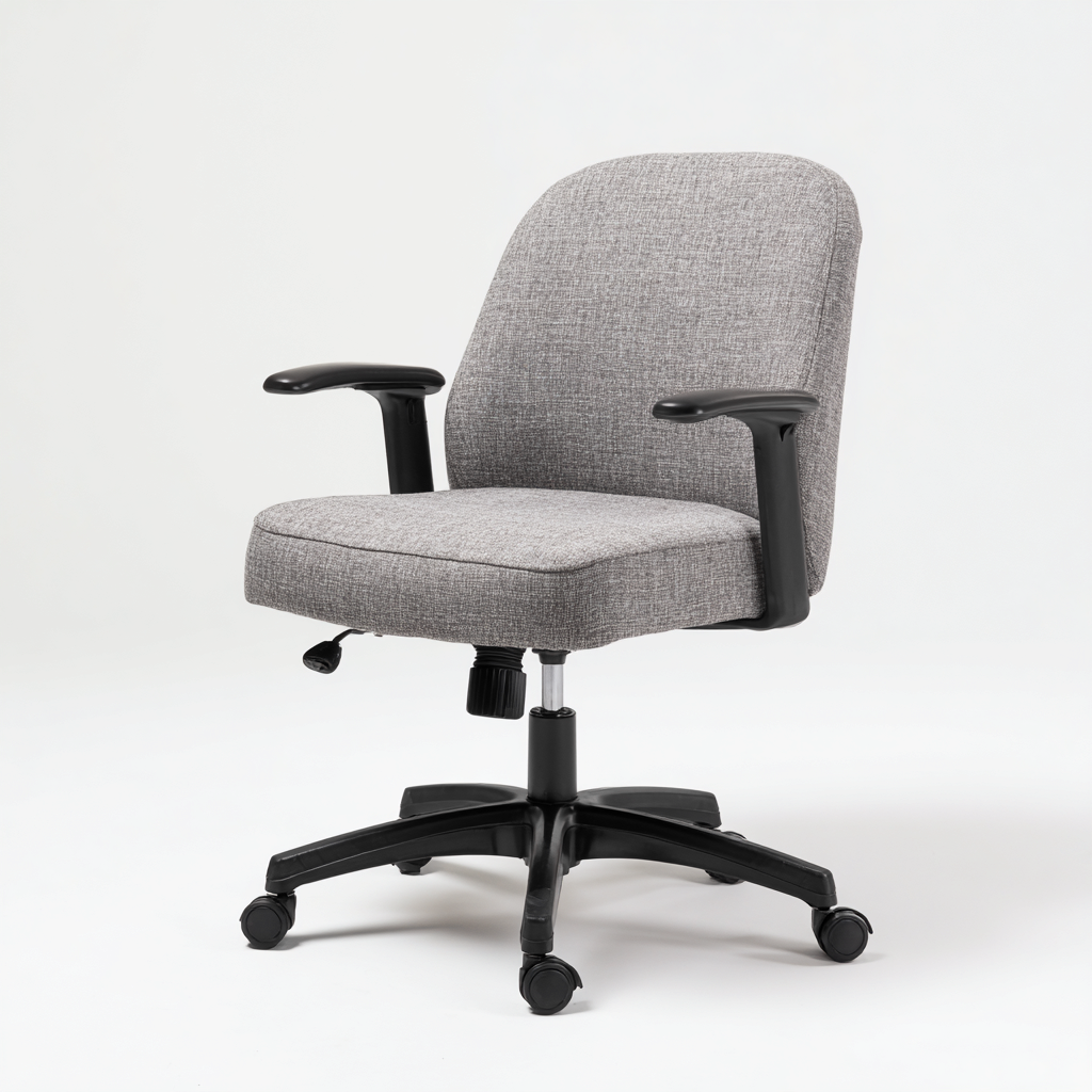 Sedia da ufficio tessuto imbottito 60x58x90 cm - grigio - stile moderno adatto all'ufficio-comfyota