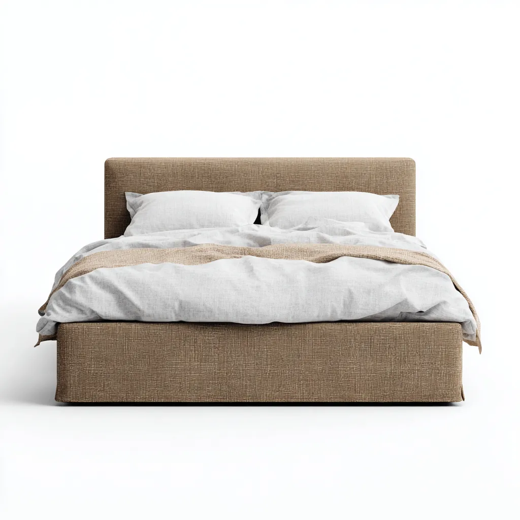 Letto matrimoniale in tessuto 200x180x118 cm - marrone - adatto alla camera da letto - design moderno-comfyota