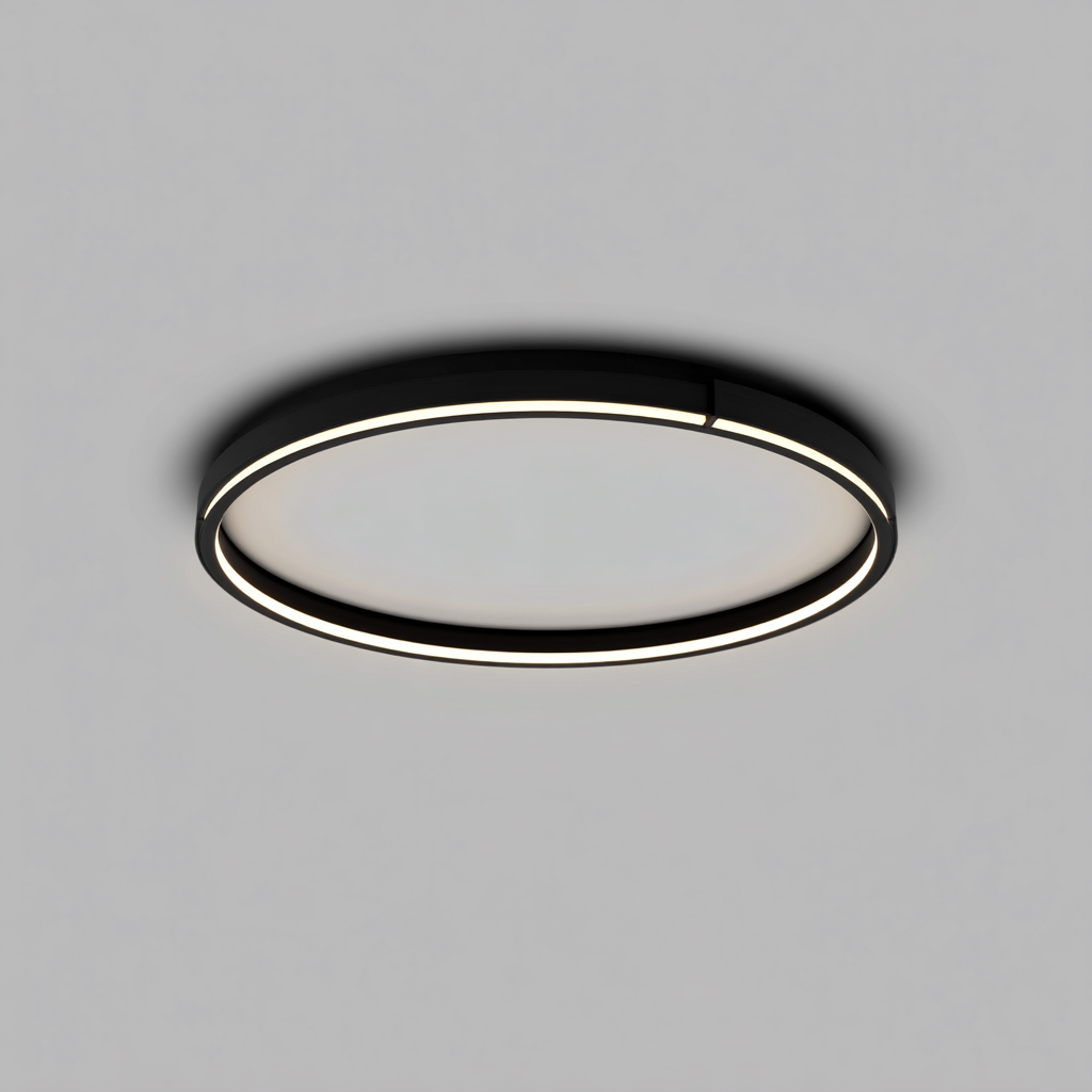 Lampada da soffitto in metallo 40x40x3 cm nero per il soggiorno stile moderno-comfyota