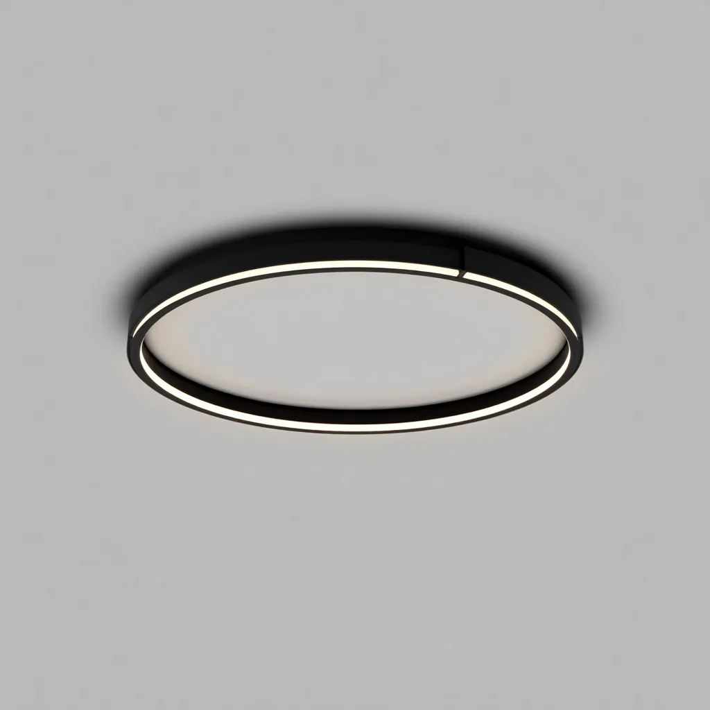 Lampada da soffitto in metallo 40x40x3 cm nero per il soggiorno stile moderno-comfyota