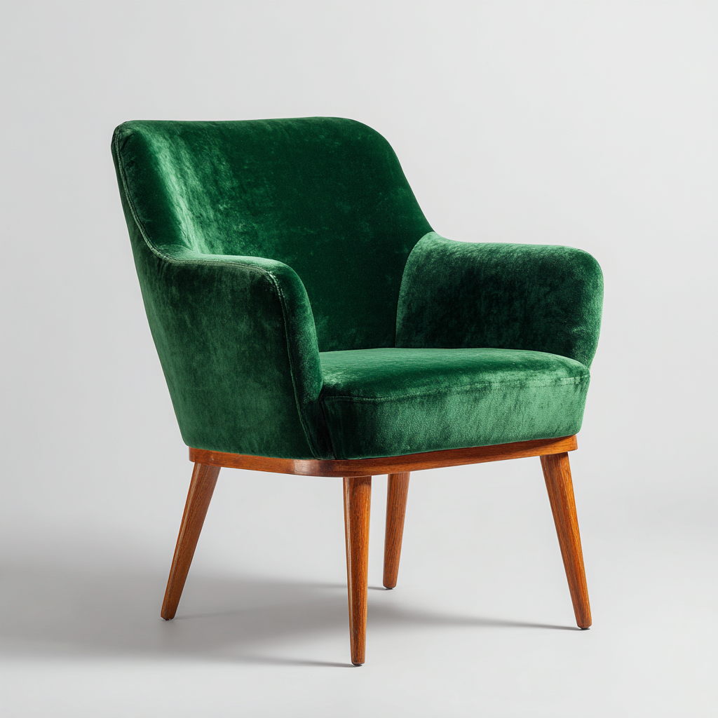 Poltrona in tessuto velluto 78x72x82 cm - verde - design moderno per soggiorno-comfyota