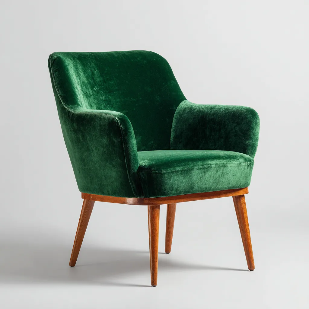 Poltrona in tessuto velluto 78x72x82 cm - verde - design moderno per soggiorno-comfyota