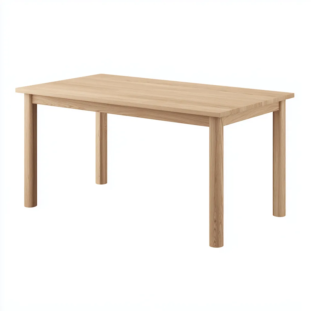 Tavolo da pranzo legno massello 150x80x75 cm - naturale chiaro - design moderno adatto alla sala da pranzo-comfyota