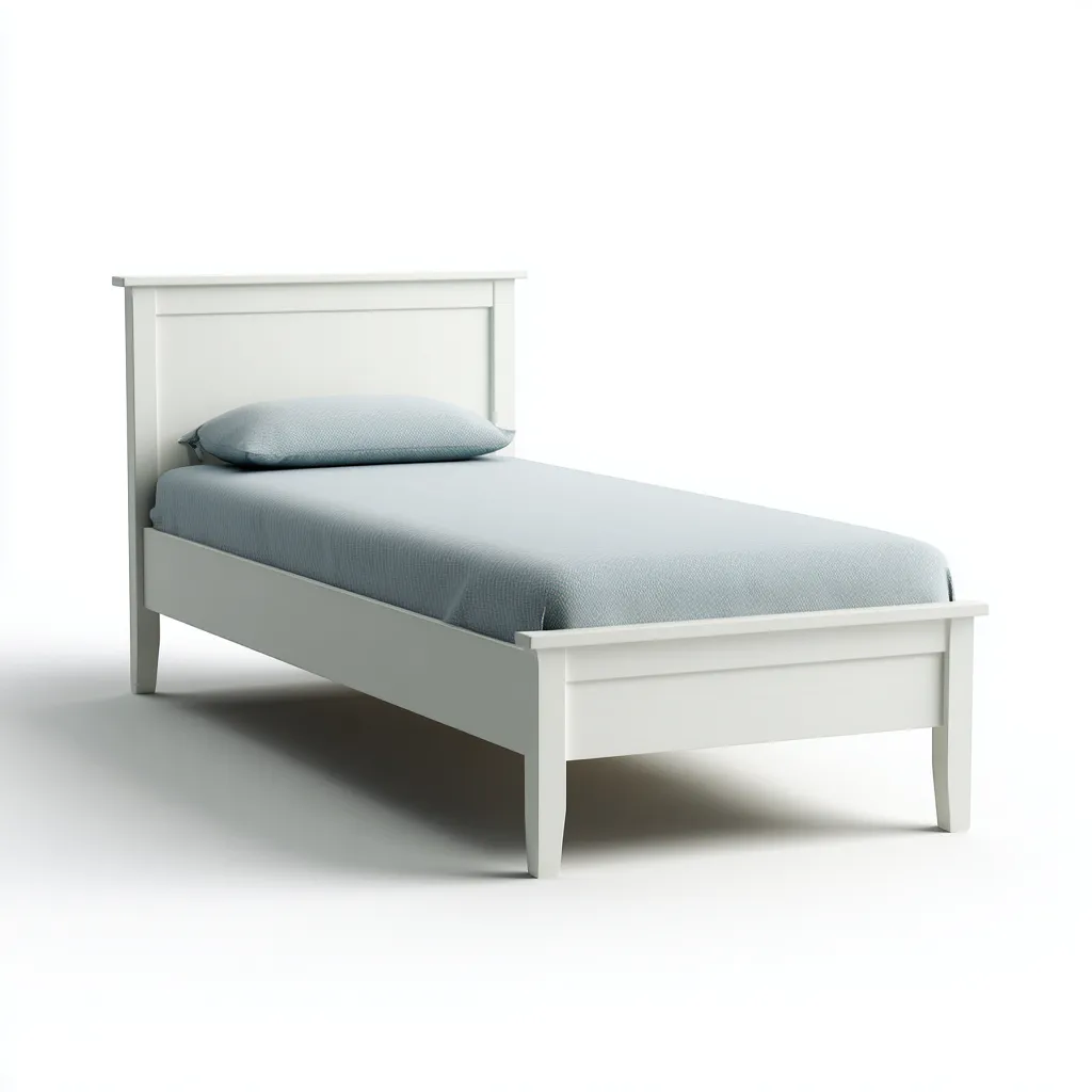 Letto singolo in legno massello 200x100x95 cm - bianco - design moderno - adatto alla camera da letto-comfyota