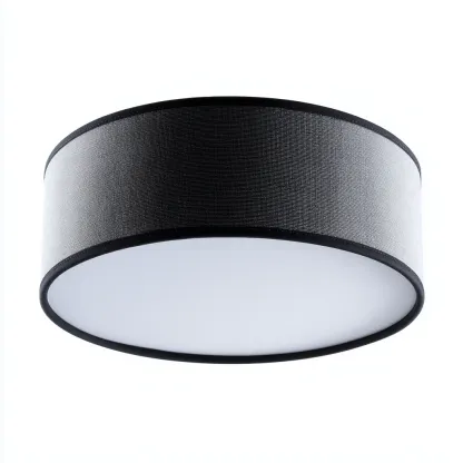 Lampada da soffitto in tessuto 40x40x18 cm nero - bianco per il soggiorno stile moderno-comfyota