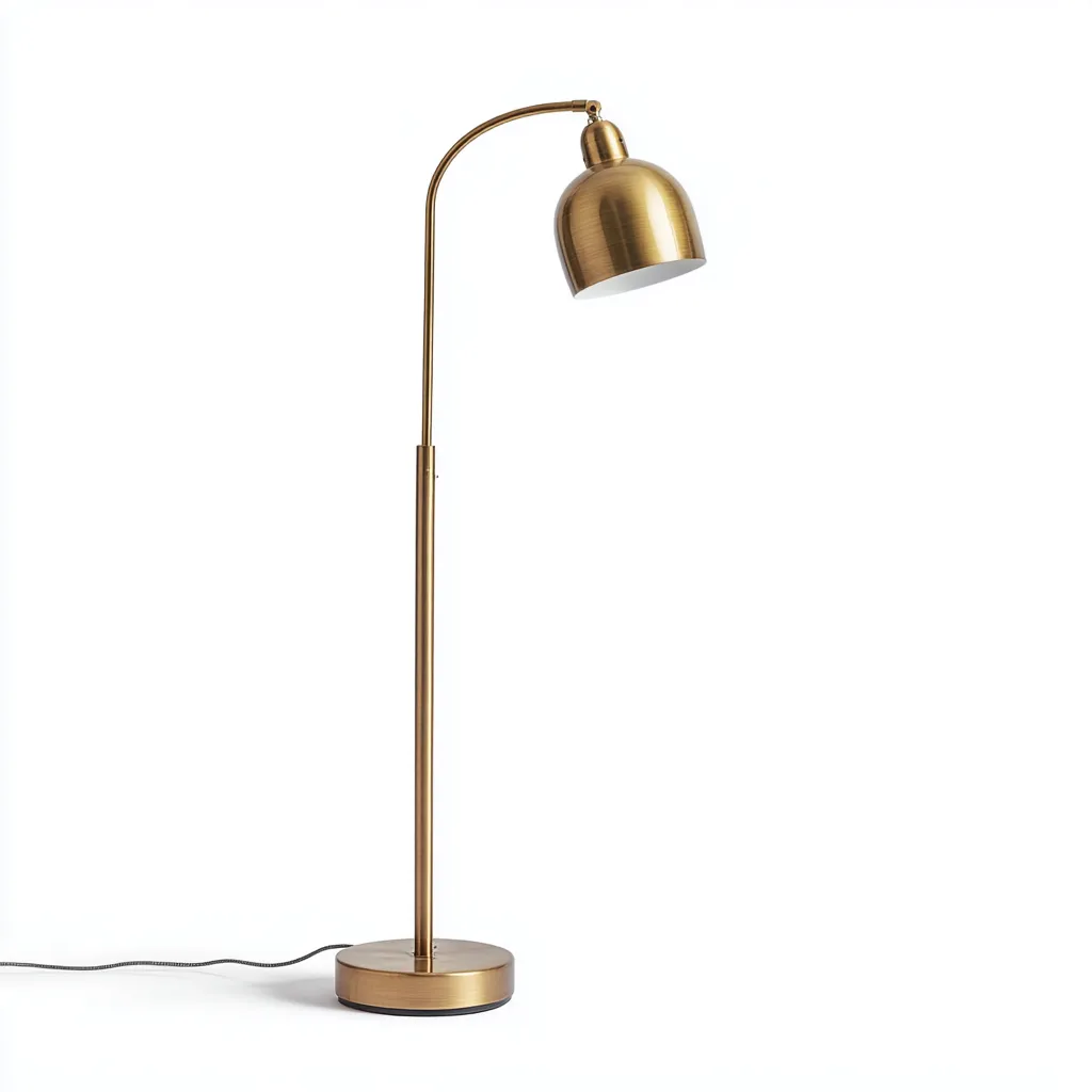 Lampada da terra in metallo 42x25x150 cm oro per il soggiorno design moderno-comfyota