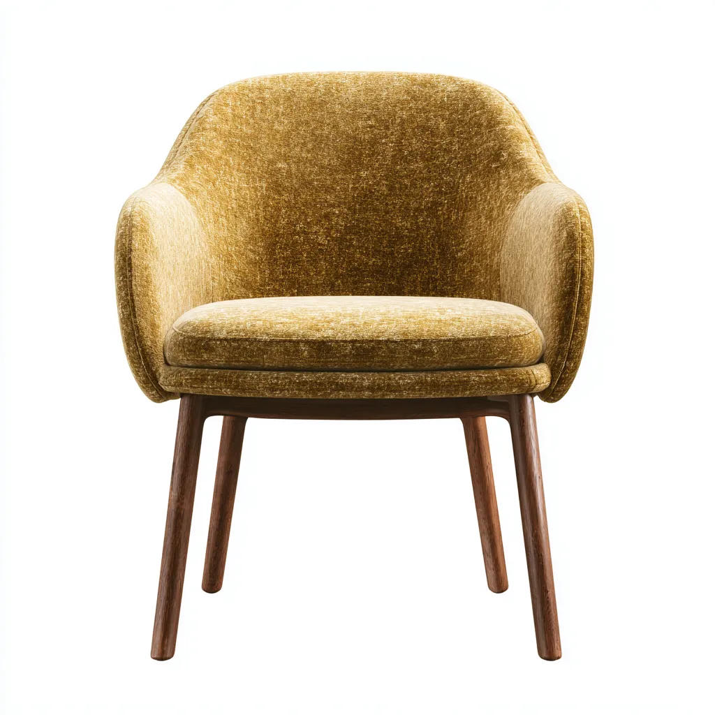 Poltrona in tessuto velluto 78x72x82 cm - giallo - design moderno per soggiorno-comfyota