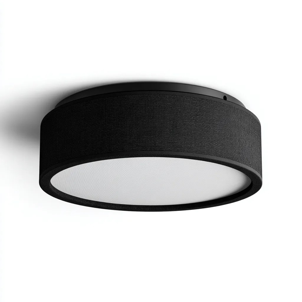 Lampada da soffitto in tessuto 32x32x14 cm nero - bianco per il soggiorno design moderno-comfyota