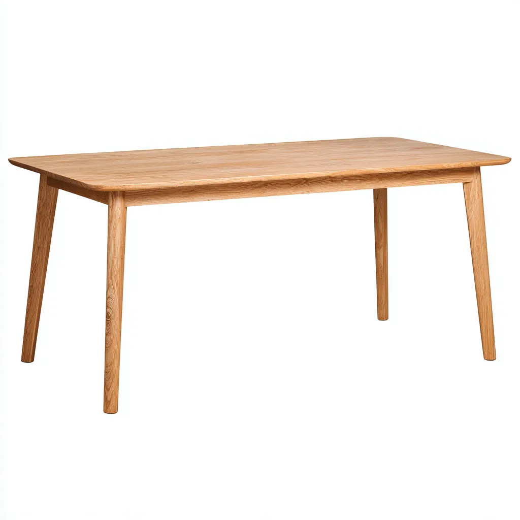 Tavolo da pranzo legno massello 148x78x75 cm - naturale chiaro - stile moderno per sala da pranzo-comfyota