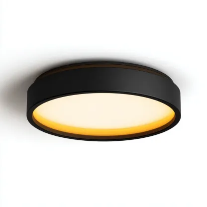 Lampada da soffitto in metallo 30x30x8 cm nero - bianco per il soggiorno design moderno-comfyota