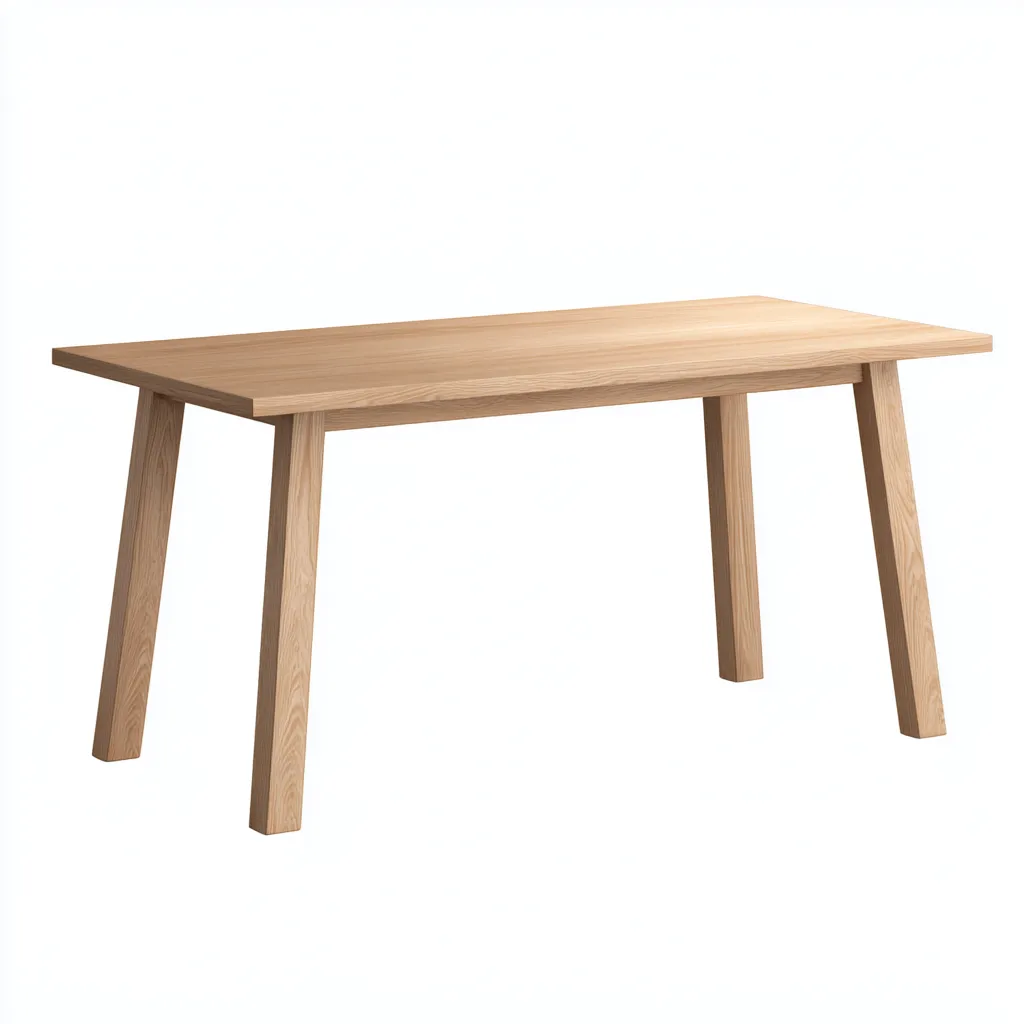 Tavolo da pranzo legno massello 150x80x75 cm - naturale chiaro - stile moderno adatto alla sala da pranzo-comfyota