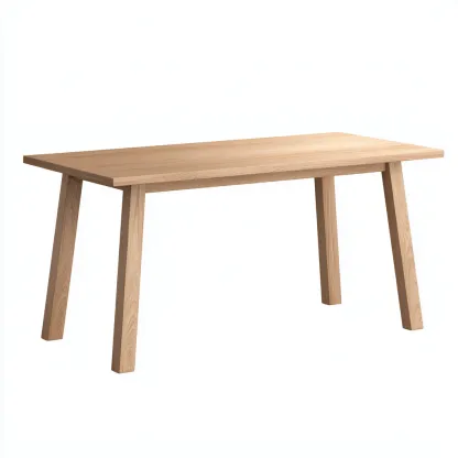 Tavolo da pranzo legno massello 150x80x75 cm - naturale chiaro - stile moderno adatto alla sala da pranzo-comfyota