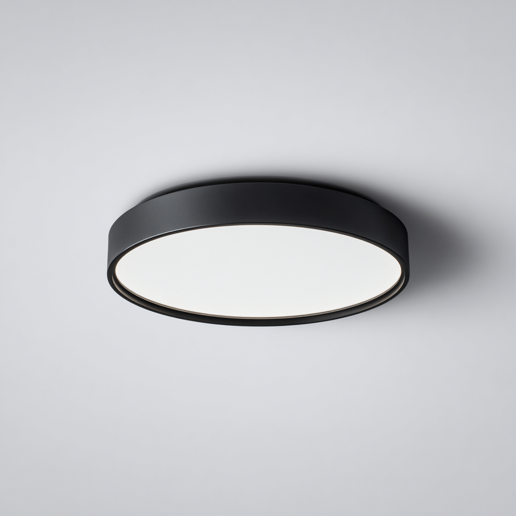 Lampada da soffitto in metallo 35x35x6 cm nero - bianco per il soggiorno stile moderno-comfyota