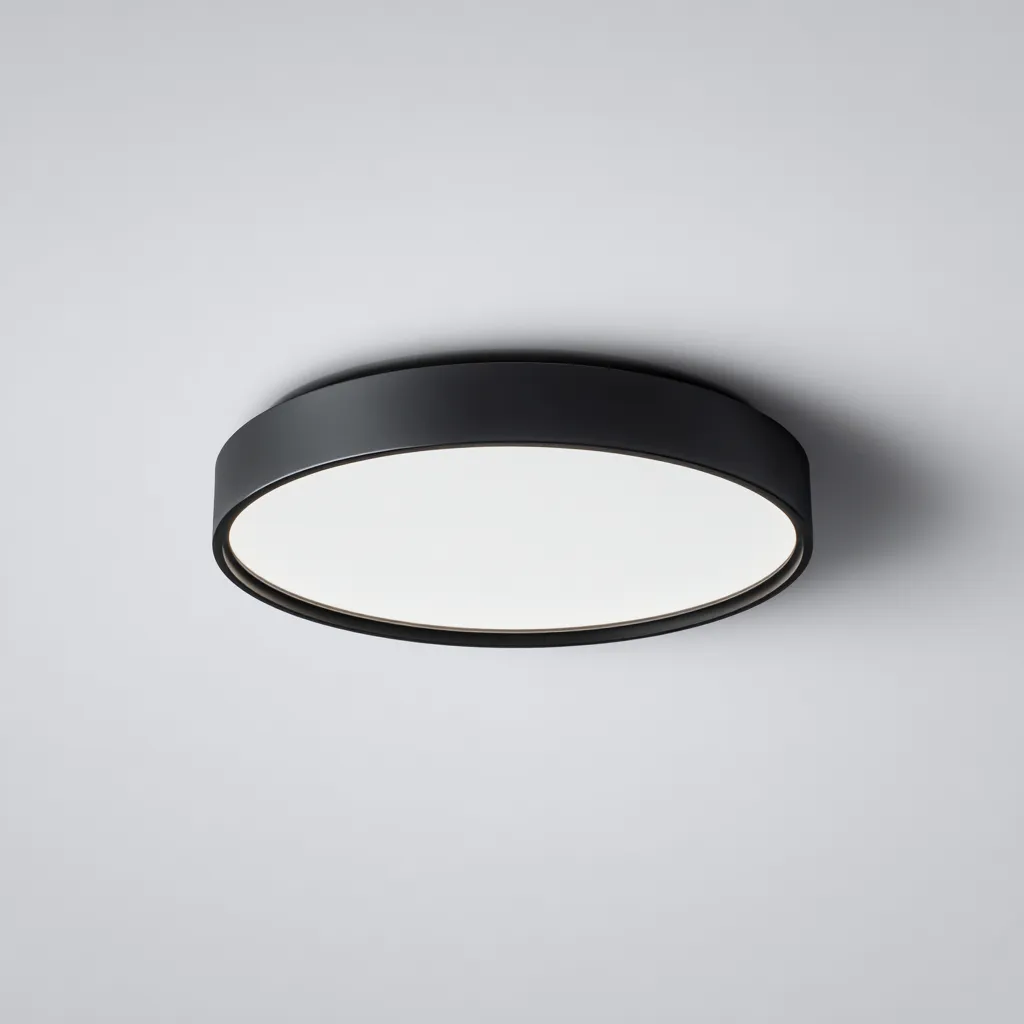 Lampada da soffitto in metallo 35x35x6 cm nero - bianco per il soggiorno stile moderno-comfyota