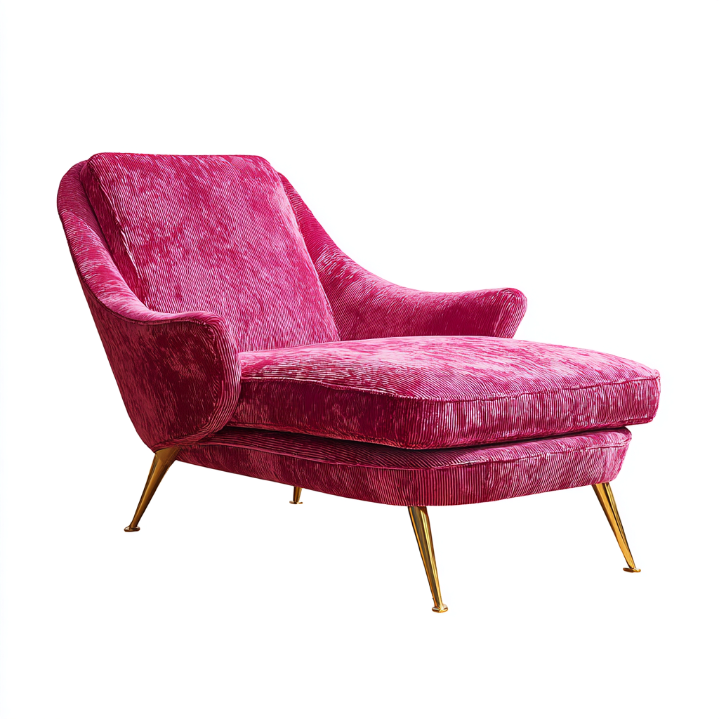 Chaise longue in tessuto 165x78x90 cm - rosa - adatta per soggiorno - design moderno-comfyota