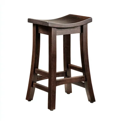 Sgabello da bar in legno 44x40x78 cm - marrone scuro - adatto per sala da pranzo - design tradizionale-comfyota