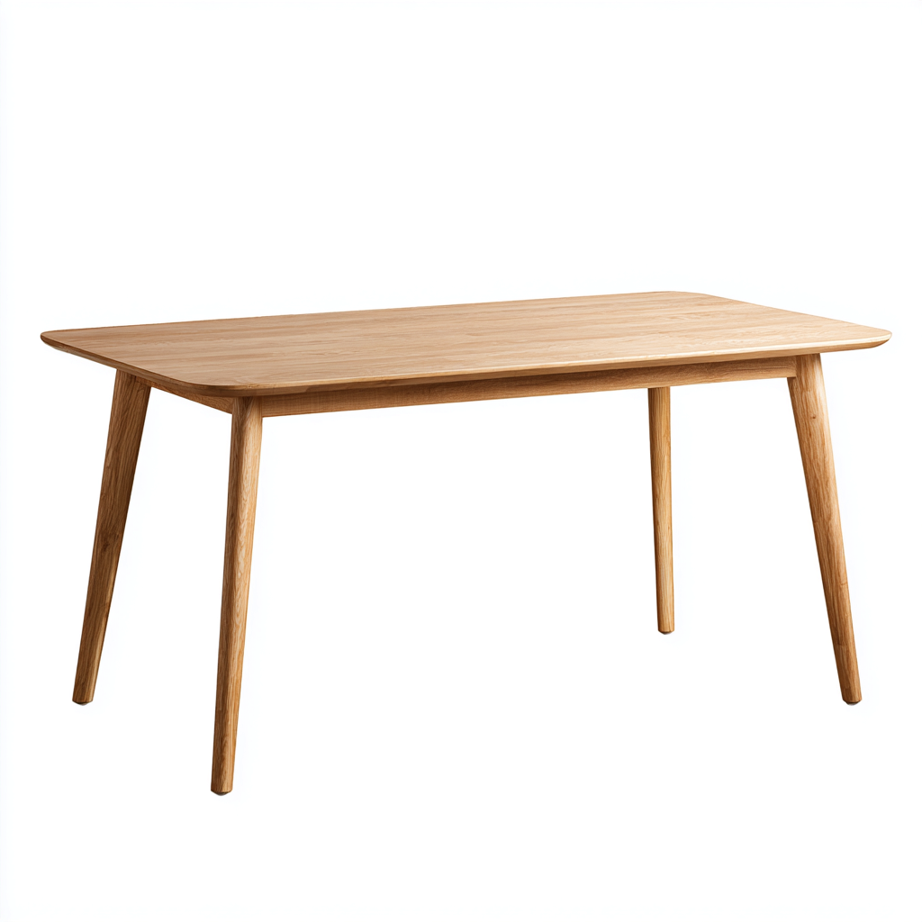 Tavolo da pranzo legno massello 150x80x75 cm - naturale chiaro - stile moderno per sala da pranzo-comfyota