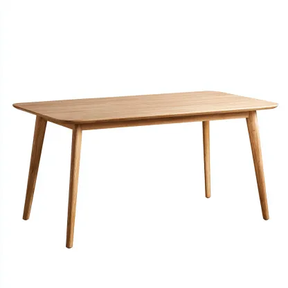 Tavolo da pranzo legno massello 150x80x75 cm - naturale chiaro - stile moderno per sala da pranzo-comfyota