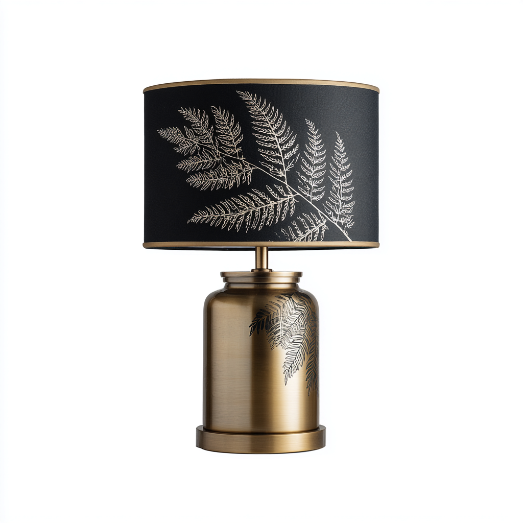 Lampada da tavolo metallo 28x28x50 cm - oro - nero - stile decorativo naturale per soggiorno-comfyota
