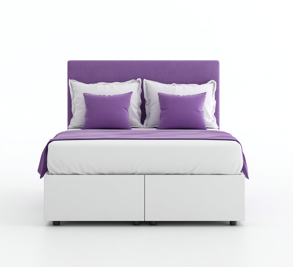 Letto matrimoniale in tessuto 200x180x128 cm - viola - adatto alla camera da letto - design moderno-comfyota