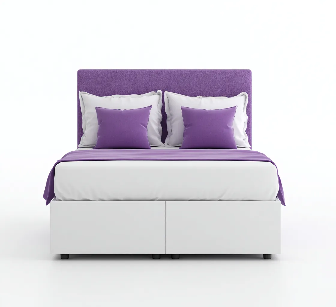 Letto matrimoniale in tessuto 200x180x128 cm - viola - adatto alla camera da letto - design moderno-comfyota