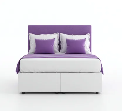 Letto matrimoniale in tessuto 200x180x128 cm - viola - adatto alla camera da letto - design moderno-comfyota