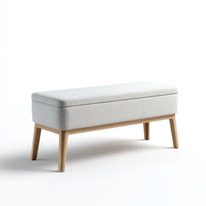 Panca per letto imbottita in tessuto 108x39x47 cm - grigio chiaro - adatta alla camera da letto - design moderno-comfyota