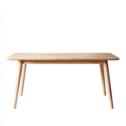 Tavolo da pranzo legno massello 165x80x75 cm - naturale chiaro - stile moderno per sala da pranzo-comfyota