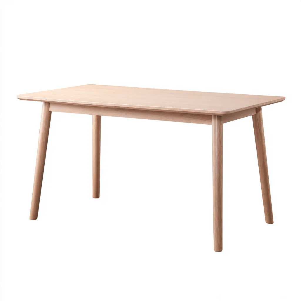 Tavolo da pranzo legno massello 140x80x75 cm - naturale chiaro - stile moderno adatto alla sala da pranzo-comfyota