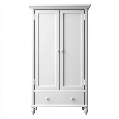 Armadio in legno 90x50x180 cm - bianco - per camera da letto - design classico-comfyota