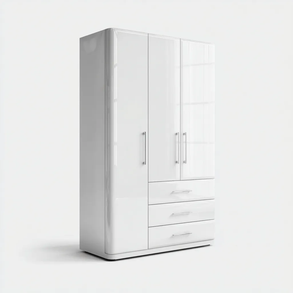 Armadio in legno 100x55x195 cm - bianco- per camera da letto - design moderno-comfyota