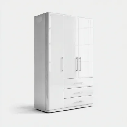 Armadio in legno 100x55x195 cm - bianco- per camera da letto - design moderno-comfyota