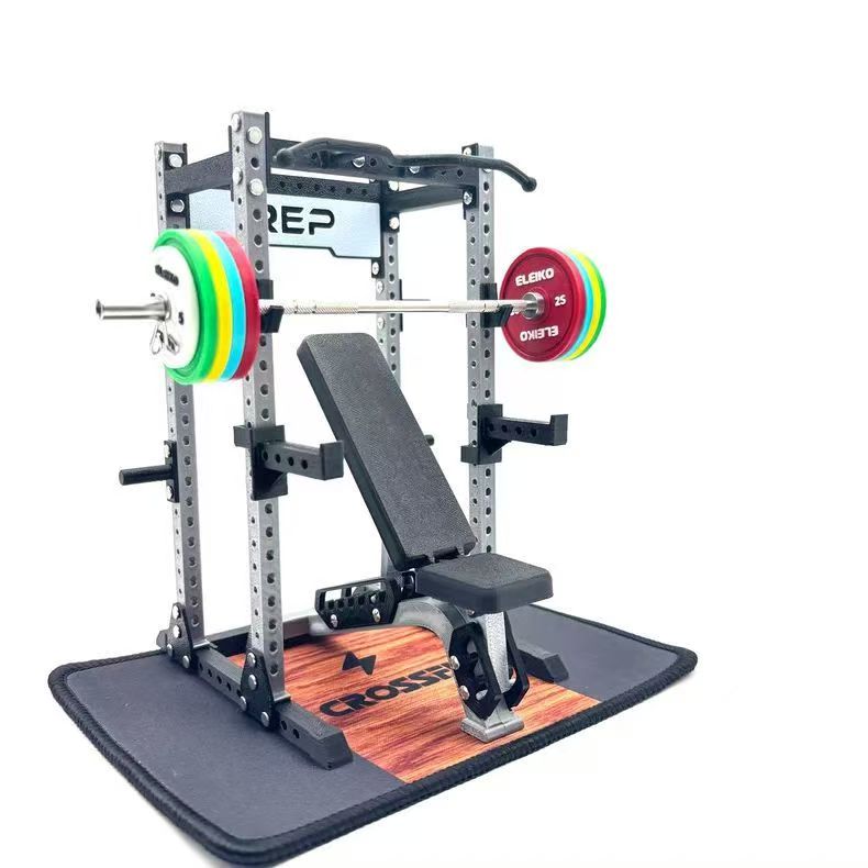 3D Printed Mini Squat Rack + Bench Model