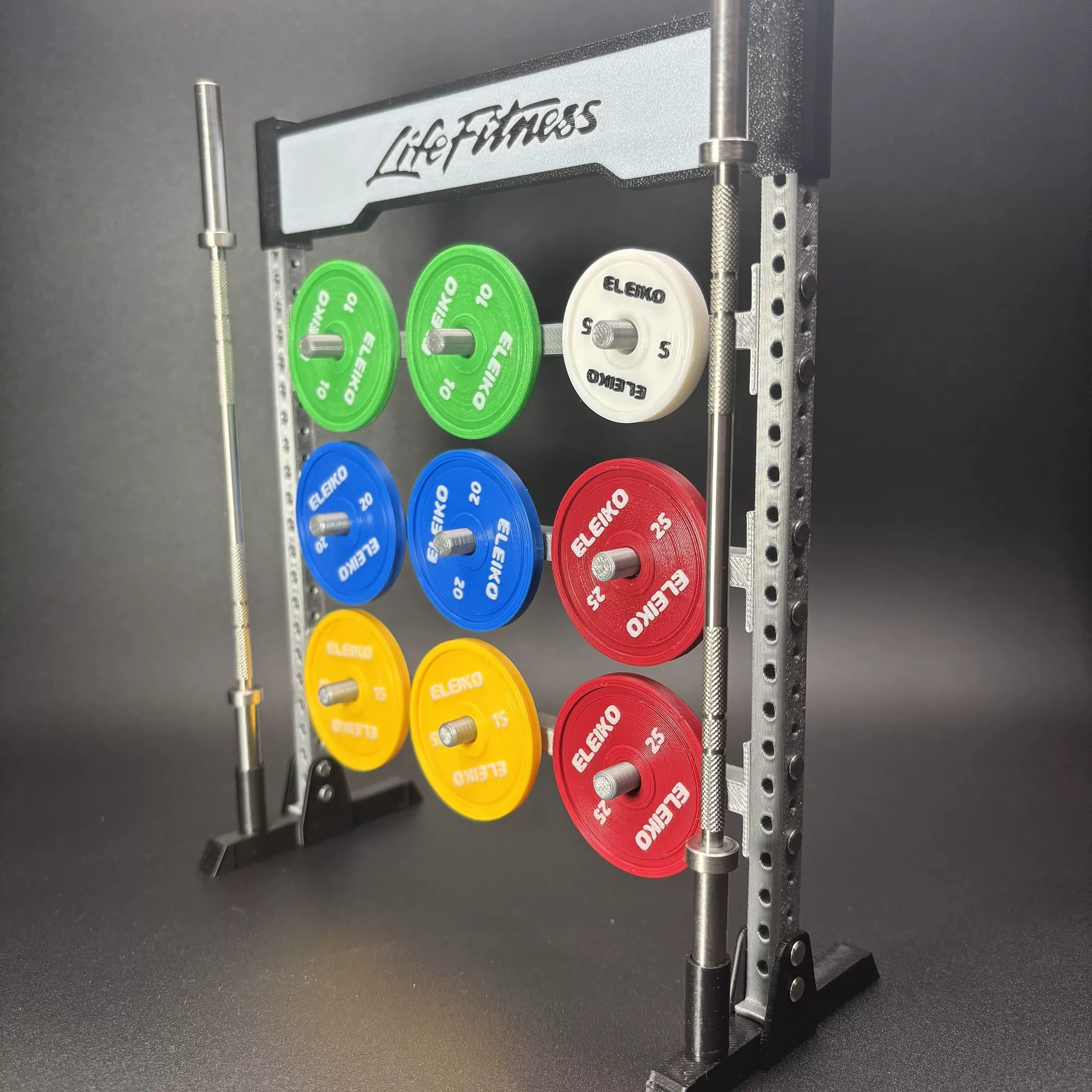 Weight Plate Rack+Barbell