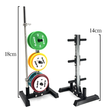 Weight Plate Rack+Barbell