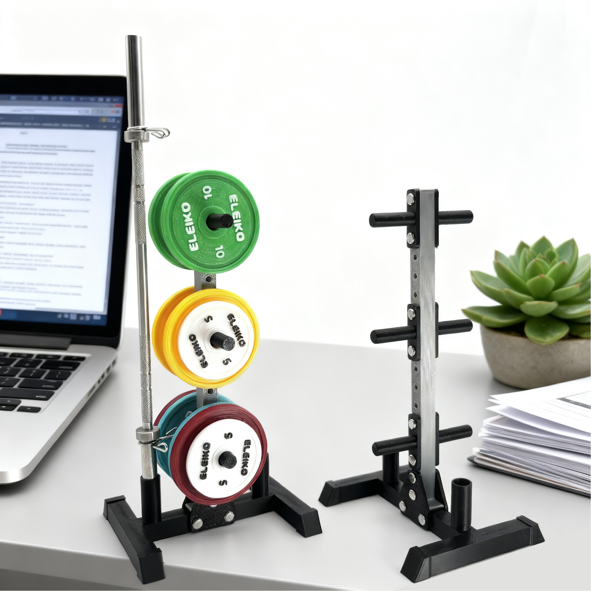 Weight Plate Rack+Barbell