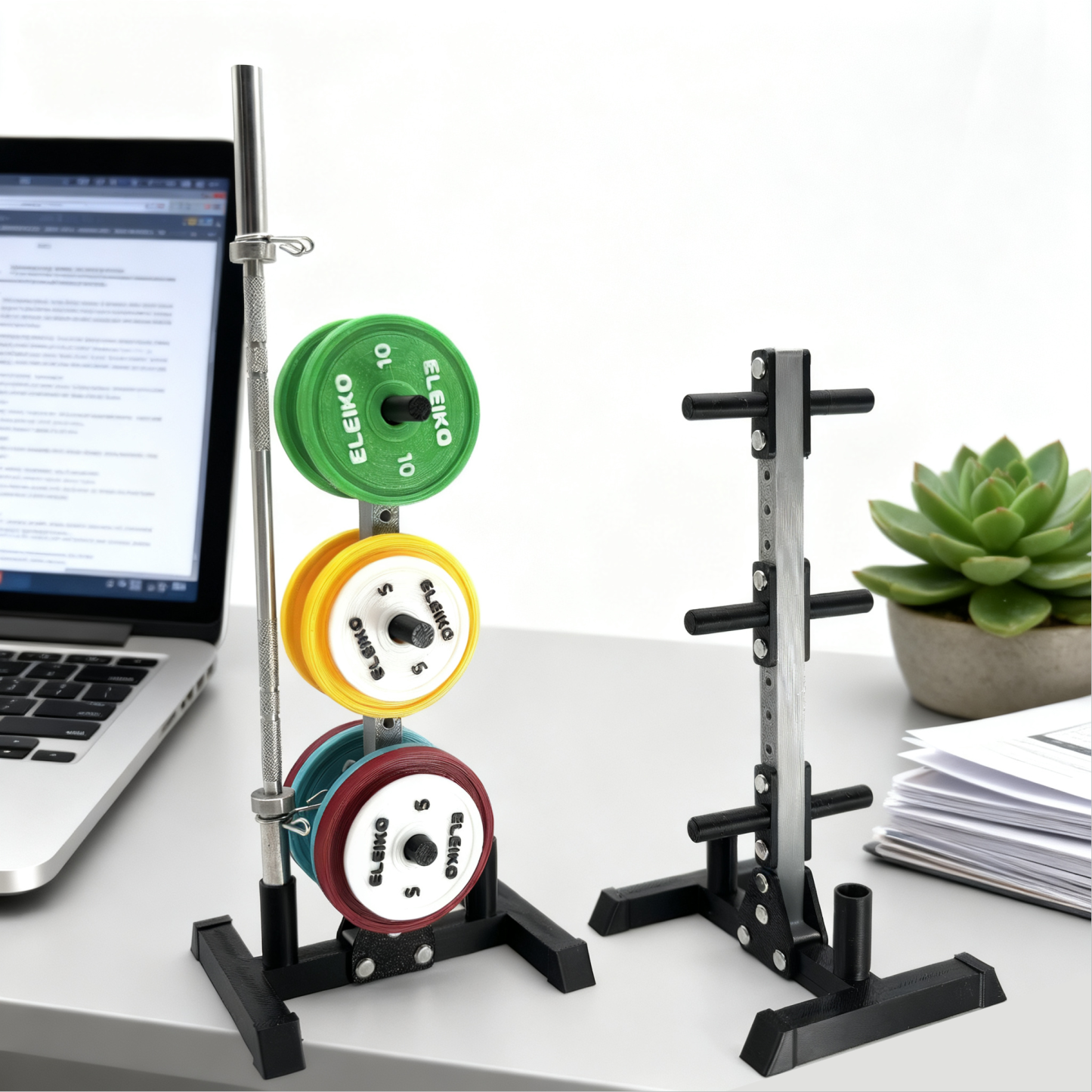 Weight Plate Rack+Barbell