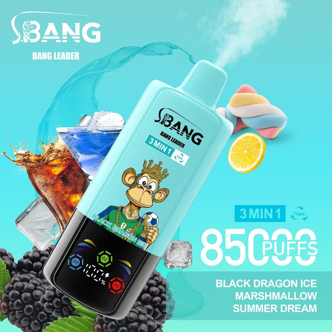 BANG LEGEND 85000 Puffs 3 in1 Flavor Disposable Vape