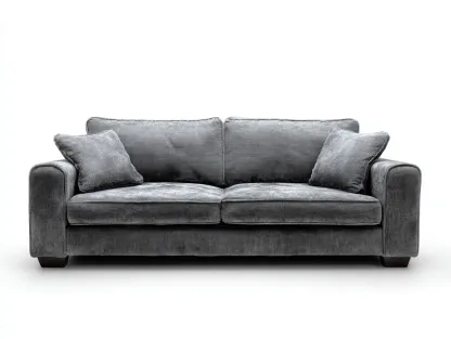 Sofá 2 plazas tapizado - tela - 165x90x88 cm - gris - para salón - estilo contemporáneo