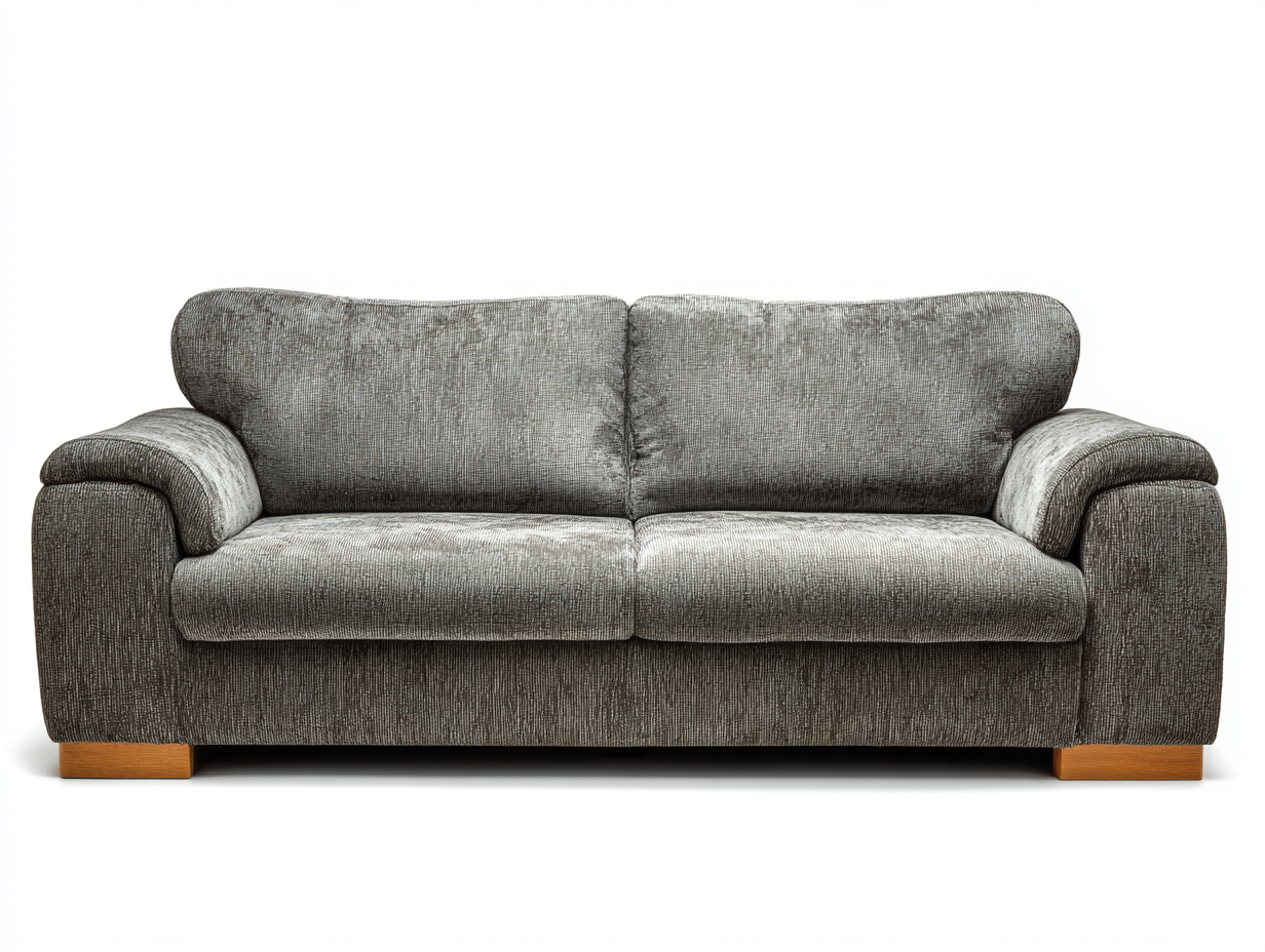 Sofá 2 plazas tapizado 165x100x92cm - gris oscuro - apto para salón - diseño cómodo