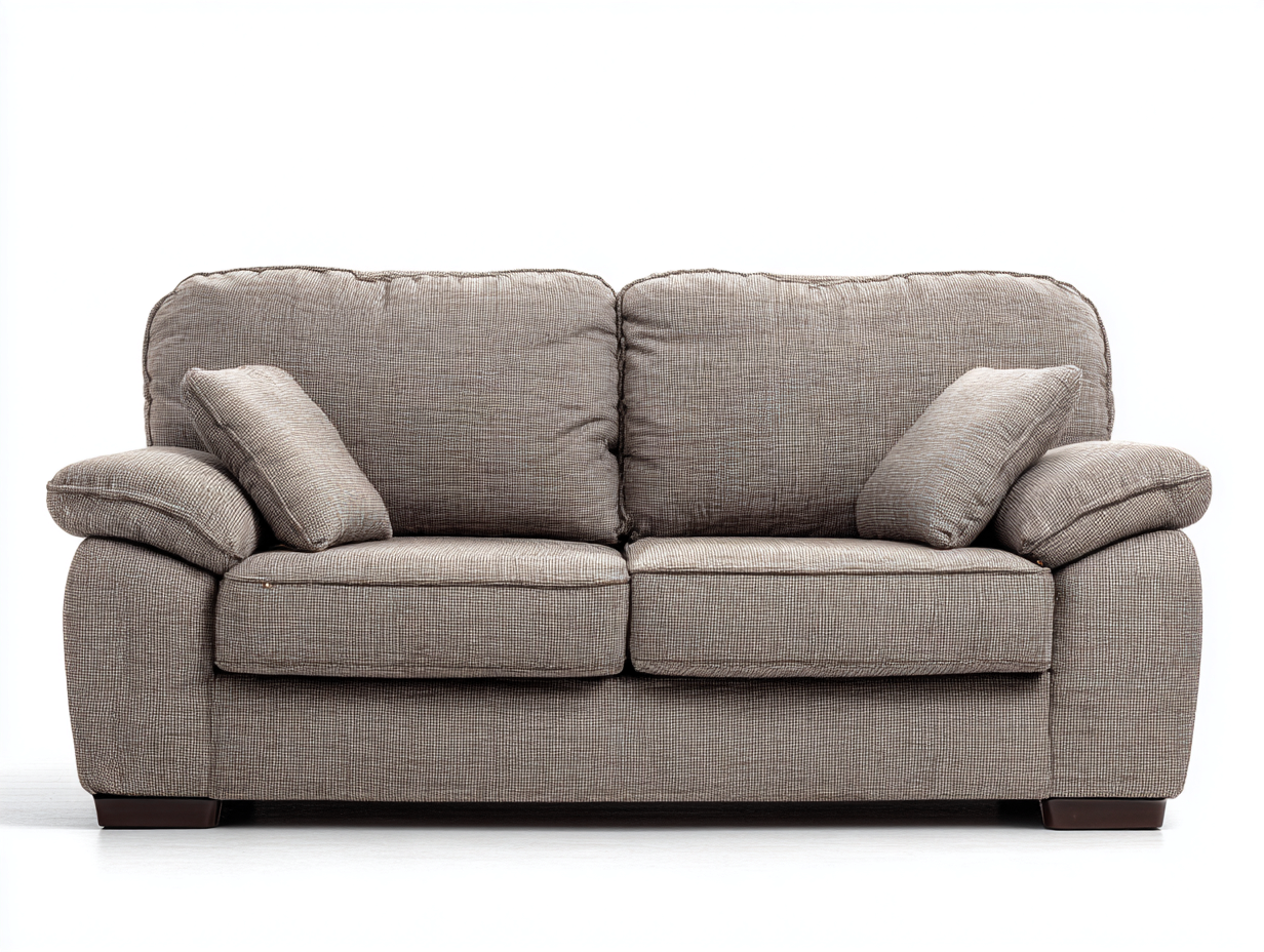 Sofá 2 plazas tapizado 162x95x88cm - gris - apto para salón - diseño cómodo