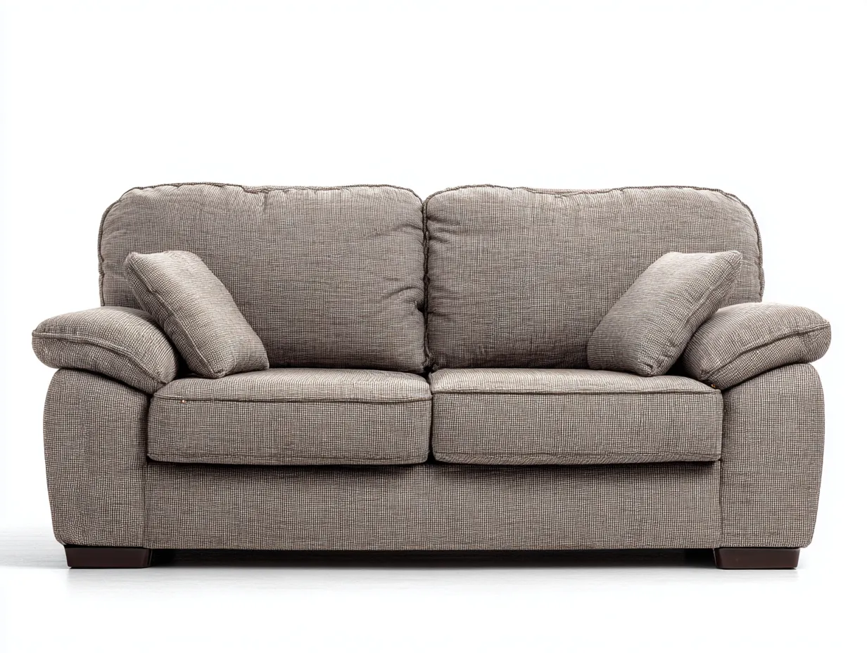 Sofá 2 plazas tapizado 162x95x88cm - gris - apto para salón - diseño cómodo