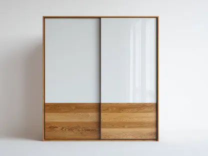 Armario panel 165x60x205cm - blanco/roble - puertas correderas - apto para dormitorio - diseño moderno