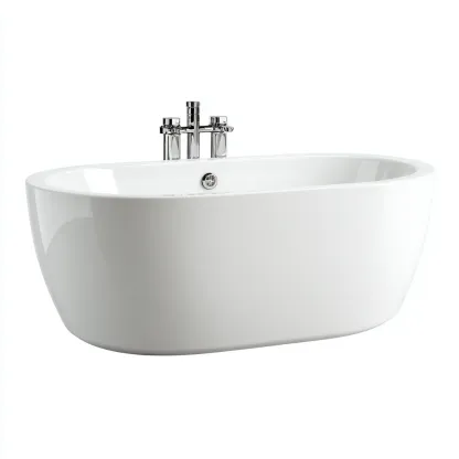 Vasca da bagno in acrilico 168x78x60 cm - bianco - stile moderno per bagno-Shelteroli