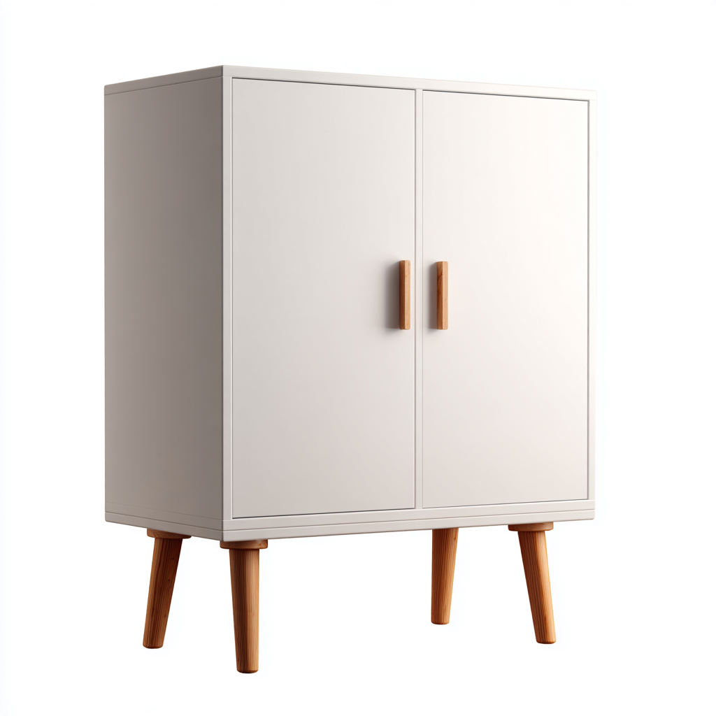 Scarpiera legno 74x39x110 cm - bianco-legno - stile nordico moderno-Shelteroli