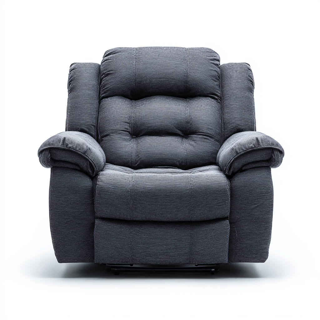 Poltrona reclinabile Tessuto 95x90x100 cm - Grigio scuro - Design confortevole-Shelteroli