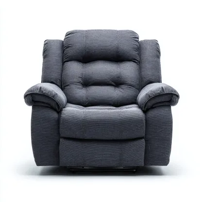 Poltrona reclinabile Tessuto 95x90x100 cm - Grigio scuro - Design confortevole-Shelteroli