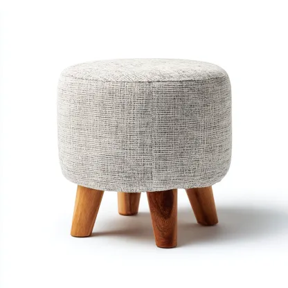 Pouf Tessuto 28x28x32 cm - Grigio-legno - Design moderno-Shelteroli